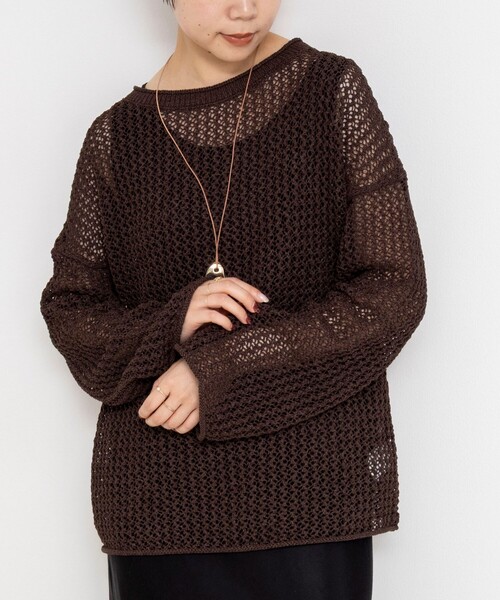 ノ*ル様 新品同様ペーパーヤーンメッシュニット NOLLEY'S（ノーリーズ）の「《手洗い可能》ペーパーヤーンメッシュプル