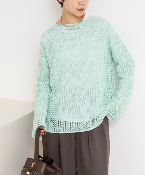 NOLLEY'S（ノーリーズ）の「《手洗い可能》ペーパーヤーンメッシュプル