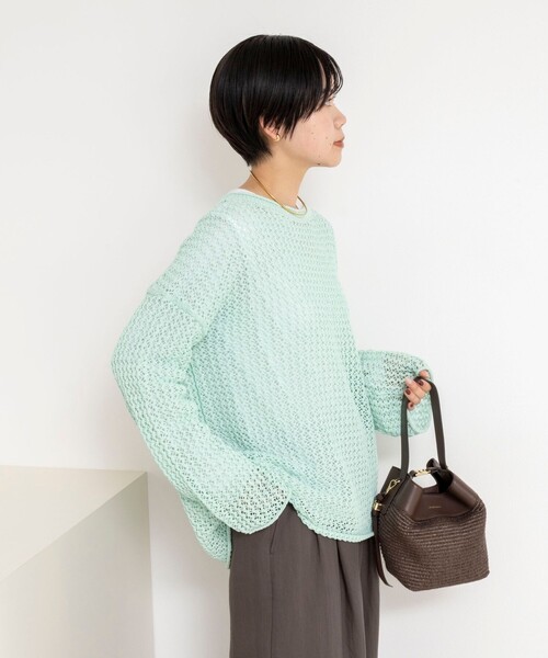 ノ*ル様 新品同様ペーパーヤーンメッシュニット NOLLEY'S（ノーリーズ）の「《手洗い可能》ペーパーヤーンメッシュプル