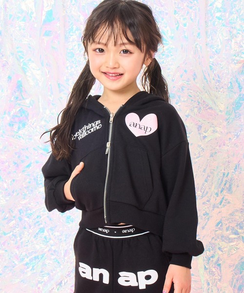 ANAP kids（アナップキッズ）の「ネコ耳付　スウェットジップパーカー【別売りセットアップ】（パーカー・キッズ・ライトピンク/ラベンダー/ブラック・110/120/130）」の18枚目の写真