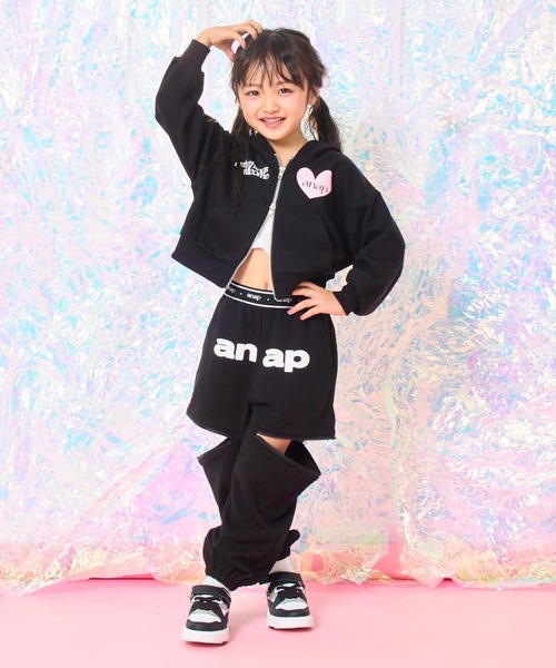 ANAP kids（アナップキッズ）の「ネコ耳付　スウェットジップパーカー【別売りセットアップ】（パーカー・キッズ・ライトピンク/ラベンダー/ブラック・110/120/130）」の13枚目の写真