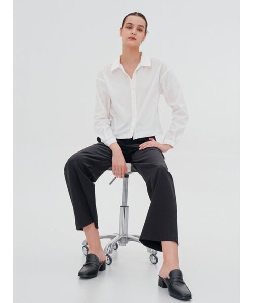 ACUD(アクド)の「Semi Wide Slacks _Black(スラックス・レディース・ブラック・S/M/L)」の5枚目の写真