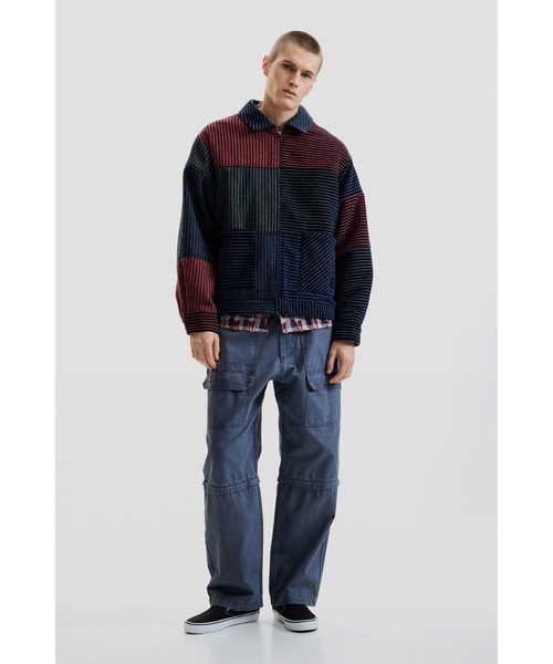 Desigual(デシグアル)の「バイカラー ニット ジャケット / リブ編み(チェスターコート・メンズ・レッド・M/L/XL/S)」の7枚目の写真