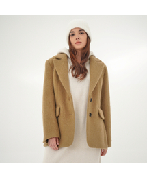 Alpaca Fur Jacket Coat _Beige