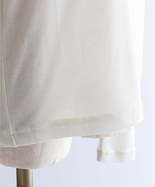 EN NEUME（エンノイム）の「Sheer Boat-Neck Pullover（Tシャツ/カットソー・レディース・ライトグレー/ブラック/オフホワイト・FREE）」の20枚目の写真