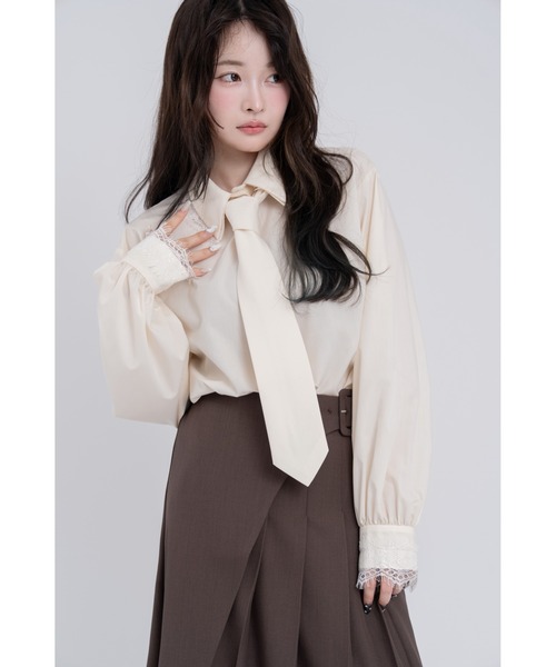 mellowneon（メロウネオン）の「ビスチェプリーツスカートセットアップ（セットアップ・レディース・グレー/ブラウン・FREE）」の12枚目の写真