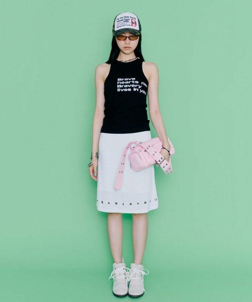 DTYYPE(ドタイプ)の「【パッド付き】ウェザードプリントタンクトップ(タンクトップ・レディース・ブラック/ホワイト/レッド・FREE)」の14枚目の写真
