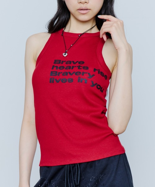 DTYYPE(ドタイプ)の「【パッド付き】ウェザードプリントタンクトップ(タンクトップ・レディース・ブラック/ホワイト/レッド・FREE)」の17枚目の写真
