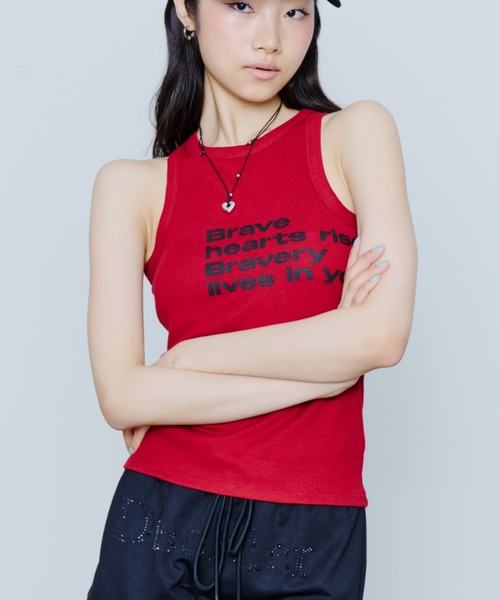 DTYYPE(ドタイプ)の「【パッド付き】ウェザードプリントタンクトップ(タンクトップ・レディース・ブラック/ホワイト/レッド・FREE)」の22枚目の写真