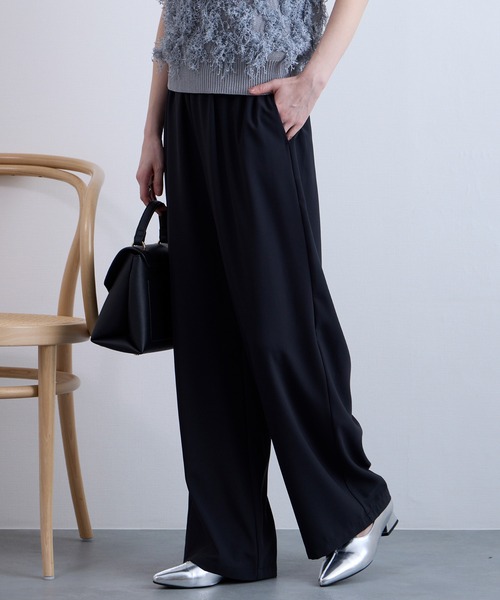 Aunely（オーネリー）の「【Aunely】涼しげ エフォートレス イージー ワイドパンツ＜YOSOOIシリーズ＞（その他パンツ・レディース・ブラック系/ブラック系1/ブラウン/ベージュ/アイボリー系/グレー/ホワイト系/ブラック・L/M/S）」の17枚目の写真