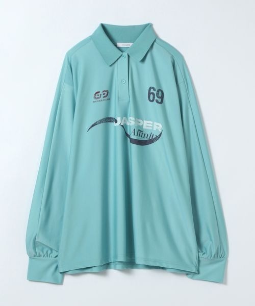 JEANASIS（ジーナシス）の「サイクルポロLS/647640（ポロシャツ・レディース・ブルー系その他/スミクロ・FREE）」の2枚目の写真