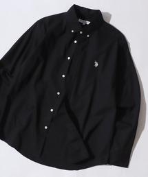 U.S. POLO ASSN.（ユーエスポロアッスン）の「U.S. POLO ASSN./ユーエスポロアッスン ワンポイント刺繍 ブロード デニム 無地 チェック ストライプ ボタンダウン 長袖シャツ レディース メンズ（シャツ/ブラウス）」