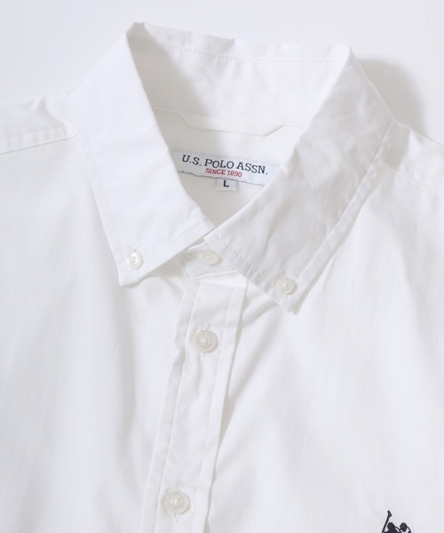 U.S. POLO ASSN.(ユーエスポロアッスン)の「U.S. POLO ASSN./ユーエスポロアッスン ワンポイント刺繍 ブロード デニム 無地 チェック ストライプ ボタンダウン 長袖シャツ レディース メンズ(シャツ/ブラウス・メンズ・ホワイト/ライトブルー/ブルー系その他/ブルー系その他2/ブラック/インディゴブルー・LL/M/L)」の14枚目の写真