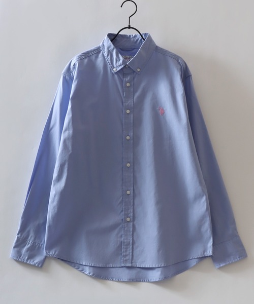 U.S. POLO ASSN.(ユーエスポロアッスン)の「U.S. POLO ASSN./ユーエスポロアッスン ワンポイント刺繍 ブロード デニム 無地 チェック ストライプ ボタンダウン 長袖シャツ レディース メンズ(シャツ/ブラウス・メンズ・ホワイト/ライトブルー/ブルー系その他/ブルー系その他2/ブラック/インディゴブルー・LL/M/L)」の9枚目の写真