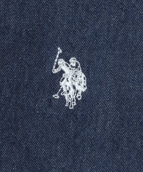 U.S. POLO ASSN.(ユーエスポロアッスン)の「U.S. POLO ASSN./ユーエスポロアッスン ワンポイント刺繍 ブロード デニム 無地 チェック ストライプ ボタンダウン 長袖シャツ レディース メンズ(シャツ/ブラウス・メンズ・ホワイト/ライトブルー/ブルー系その他/ブルー系その他2/ブラック/インディゴブルー・LL/M/L)」の22枚目の写真