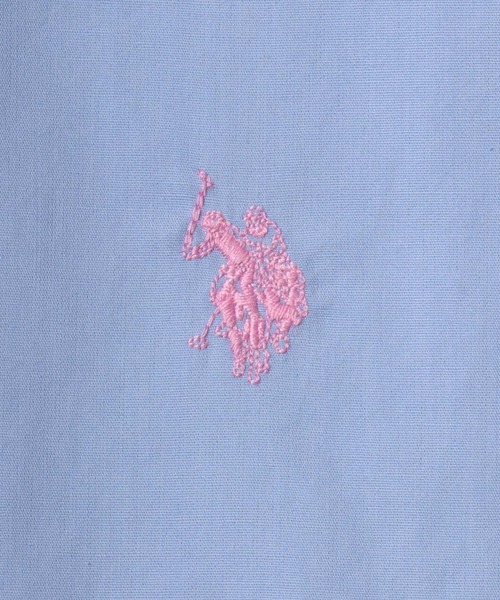 U.S. POLO ASSN.(ユーエスポロアッスン)の「U.S. POLO ASSN./ユーエスポロアッスン ワンポイント刺繍 ブロード デニム 無地 チェック ストライプ ボタンダウン 長袖シャツ レディース メンズ(シャツ/ブラウス・メンズ・ホワイト/ライトブルー/ブルー系その他/ブルー系その他2/ブラック/インディゴブルー・LL/M/L)」の21枚目の写真
