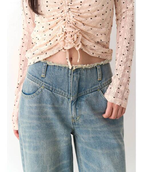 CALNAMUR（カルナムール）の「ドットフラワージャカードトップス（Tシャツ/カットソー・レディース・アイボリー/ブラック/ピンク・FREE）」の8枚目の写真