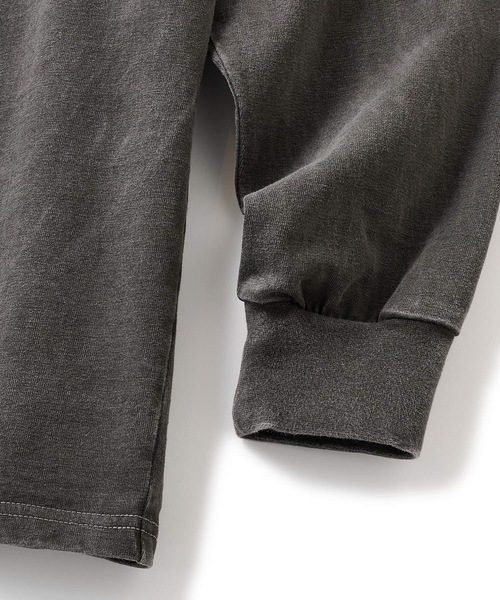 FTC（エフティーシー）の「PIGMENT DYED SMALL LOGO L/S TOP（Tシャツ/カットソー・メンズ・ホワイト/ブラウン/ブルー/ブラック・SMALL/MEDIUM/LARGE/X-LARGE）」の8枚目の写真