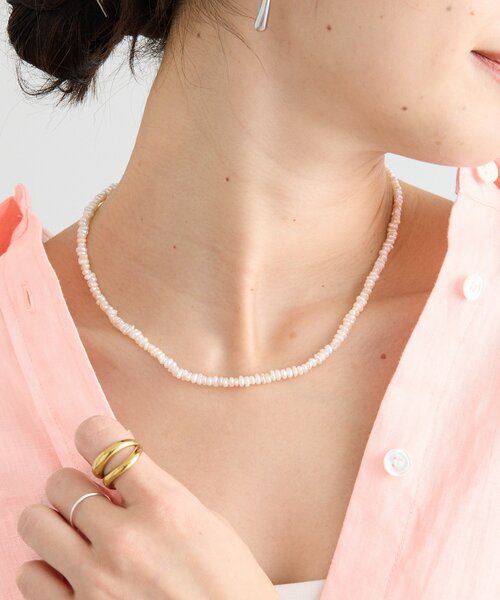 RIVE DROITE（リヴドロワ）の「【オケージョンにも】パール×SV925ショートネックレス（ネックレス・レディース・シルバー系その他4・FREE）」の2枚目の写真