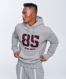 85 APPLIQUE MUSCLE FIT HOODIE [MELANGE GREY]