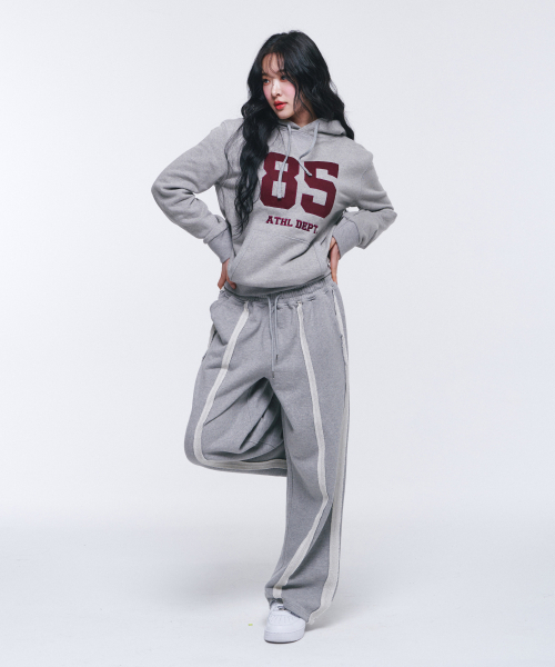 BORN TO WIN（ボーントゥウィン）の「85 APPLIQUE MUSCLE FIT HOODIE [MELANGE GREY]（パーカー・メンズ・その他・1/2/3）」の8枚目の写真
