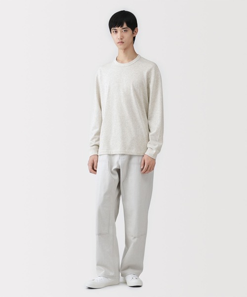 MUJI Labo（ムジラボ）の「〔MUJI Labo〕紳士　昔ながらの製法で編み立てたミニ裏毛クルーネック長袖Ｔシャツ（Tシャツ/カットソー・メンズ・チャコールグレー/ダークネイビー/ライトグレー・L/M/S/XL）」の7枚目の写真