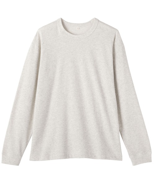 MUJI Labo（ムジラボ）の「〔MUJI Labo〕紳士　昔ながらの製法で編み立てたミニ裏毛クルーネック長袖Ｔシャツ（Tシャツ/カットソー・メンズ・チャコールグレー/ダークネイビー/ライトグレー・L/M/S/XL）」の11枚目の写真