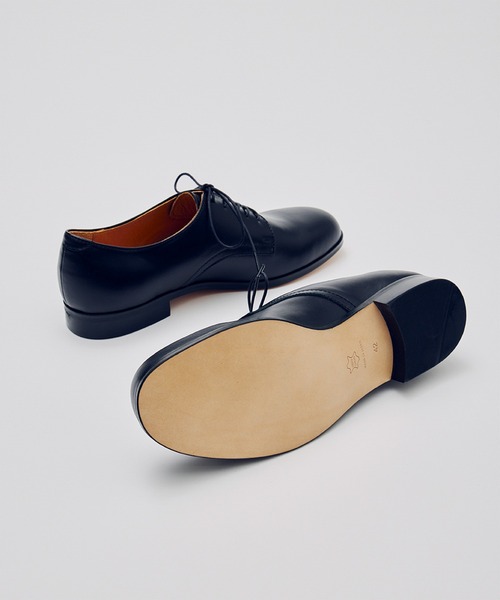 PADRONE（パドローネ）の「PADRONE THE STANDARD LINE/別注 DERBY PLAIN TOE/プレーン トゥ（ドレスシューズ・メンズ・ブラック・40/41/42）」の3枚目の写真