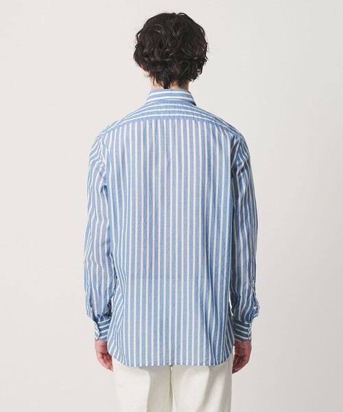 GUY ROVER（ギローバー）の「＜GUY ROVER＞ ストライプ シャツ（シャツ/ブラウス・メンズ・コバルトブルー・L/M/S）」の11枚目の写真