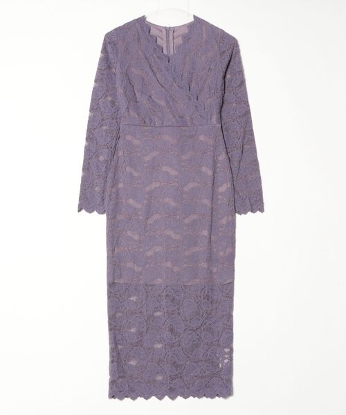 FREE STYLISTS(フリー スタイリスト)の「YUGA_YGMC All-lace V-neck dress(ドレス・レディース・パープル/オフホワイト・S/M/L/XL)」の18枚目の写真