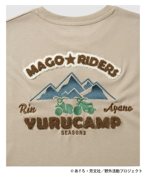 Mac-House(マックハウス)の「ゆるキャン△バック刺繍プリントTシャツ(Tシャツ/カットソー・メンズ・ベージュ・M/L/XL)」の3枚目の写真