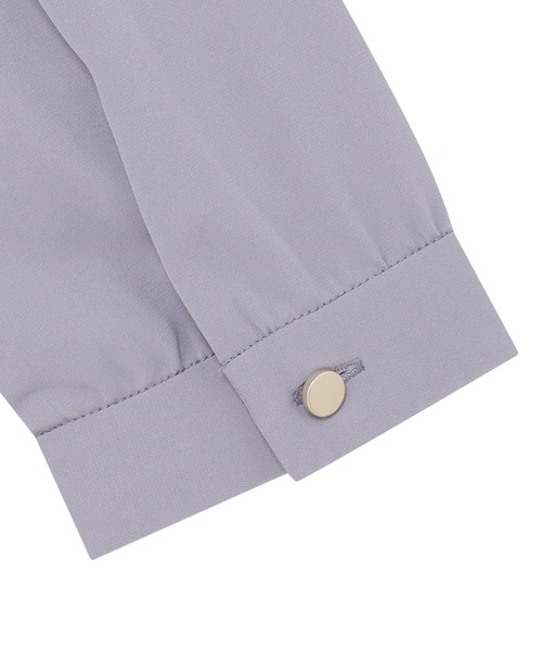 TOKYO SHIRTS(トウキョウシャツ)の「シルキーサテン ピンタック ブラウス(シャツ/ブラウス・レディース・ベージュ/ブルー・M/L)」の11枚目の写真