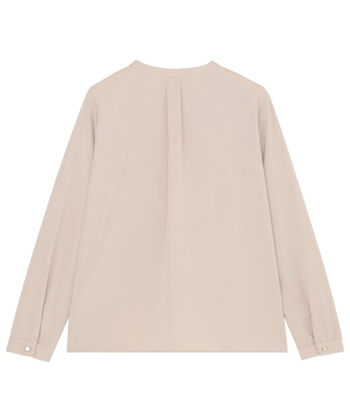 TOKYO SHIRTS(トウキョウシャツ)の「シルキーサテン ピンタック ブラウス(シャツ/ブラウス・レディース・ベージュ/ブルー・M/L)」の4枚目の写真