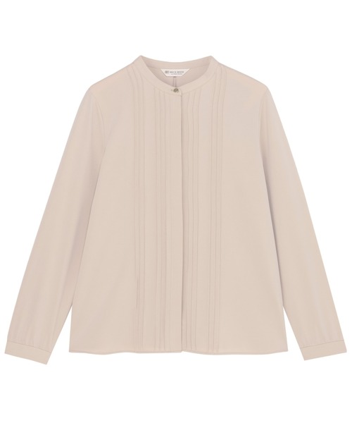 TOKYO SHIRTS(トウキョウシャツ)の「シルキーサテン ピンタック ブラウス(シャツ/ブラウス・レディース・ベージュ/ブルー・M/L)」の3枚目の写真