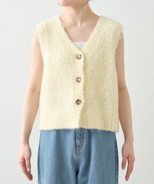 WILLOW（ウィロー）の「【willow】コンパクトチュールヤーンベスト（ニット/セーター・レディース・ミント/イエロー・ONE SIZE）」の10枚目の写真