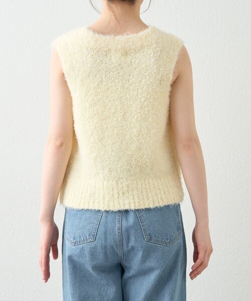WILLOW（ウィロー）の「【willow】コンパクトチュールヤーンベスト（ニット/セーター・レディース・ミント/イエロー・ONE SIZE）」の12枚目の写真