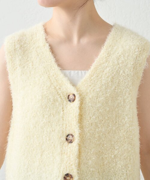WILLOW（ウィロー）の「【willow】コンパクトチュールヤーンベスト（ニット/セーター・レディース・ミント/イエロー・ONE SIZE）」の13枚目の写真