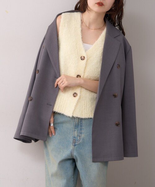 WILLOW（ウィロー）の「【willow】コンパクトチュールヤーンベスト（ニット/セーター・レディース・ミント/イエロー・ONE SIZE）」の22枚目の写真