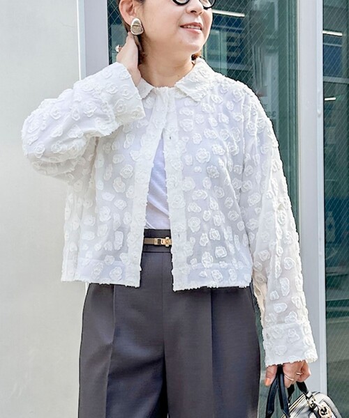 セール】【KIRYU】ウォッシャブル花柄ジャガードシャツ（シャツ