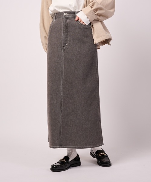 Arnold Palmer(アーノルドパーマー)の「【LOFTAIRDENIM&DUCK】ナロースカート(スカート・レディース・グレー/ライトインディゴブルー/ダークインディゴブルー・S/M/L)」の1枚目の写真