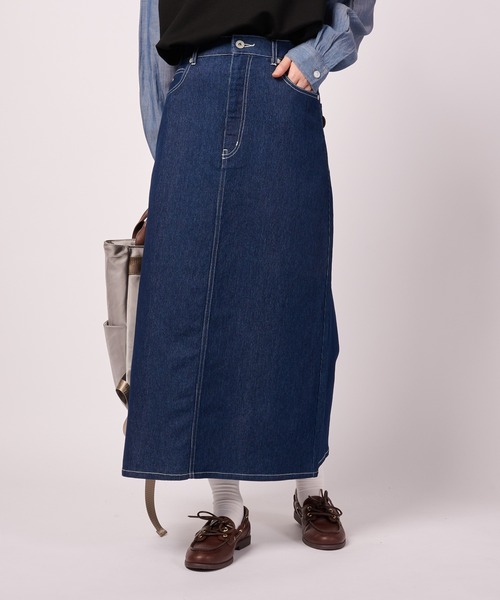 Arnold Palmer(アーノルドパーマー)の「【LOFTAIRDENIM&DUCK】ナロースカート(スカート・レディース・グレー/ライトインディゴブルー/ダークインディゴブルー・S/M/L)」の2枚目の写真
