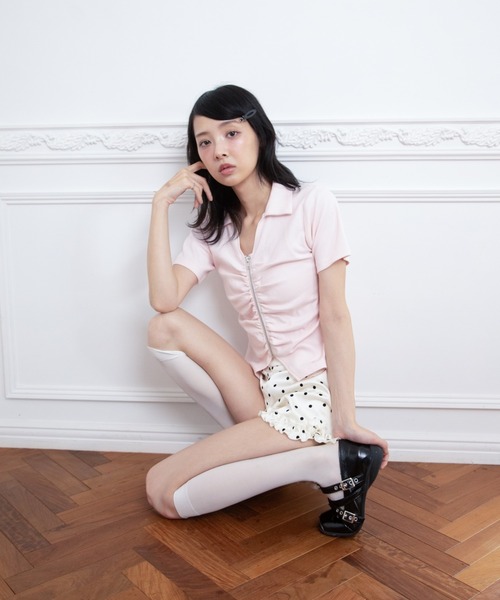 3.3 Field Trip／ドットフリルヘムショートパンツ(裏地・インパン付