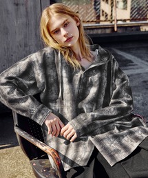 ROCHEM | ヴィンテージ加工オーバーサイズシャツフーディー(シャツ/ブラウス)