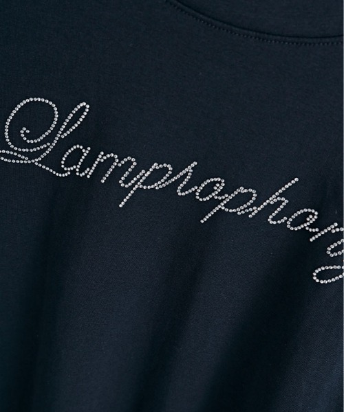 kirakiraShop(キラキラショップ)の「ラインストーン ロゴ クロップド Tシャツ(Tシャツ/カットソー・レディース・ネイビー/ホワイト・FREE)」の5枚目の写真