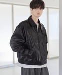 ETELIO（エテリオ）の「PUレザーダブルジップショートブルゾン（ブルゾン・M）」