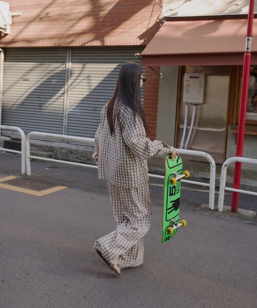 WHIMSIC(ウィムジック)の「【WHIMSIC/SETUP対応】スリーピングシャツ(シャツ/ブラウス・メンズ・ブルー/ベージュ系その他/ベージュ・FREE)」の9枚目の写真