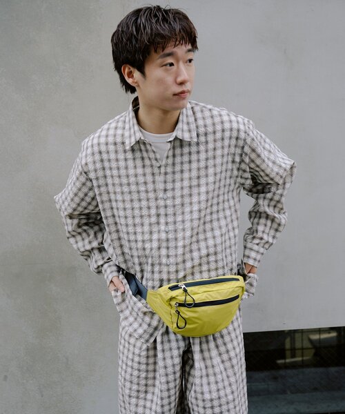 WHIMSIC(ウィムジック)の「【WHIMSIC/SETUP対応】スリーピングシャツ(シャツ/ブラウス・メンズ・ブルー/ベージュ系その他/ベージュ・FREE)」の13枚目の写真