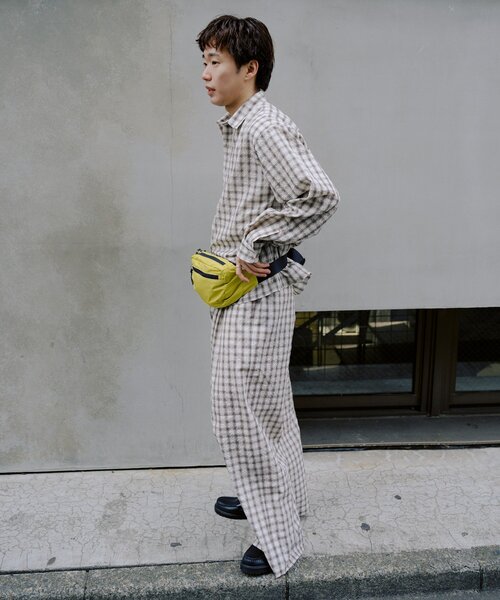 WHIMSIC(ウィムジック)の「【WHIMSIC/SETUP対応】スリーピングシャツ(シャツ/ブラウス・メンズ・ブルー/ベージュ系その他/ベージュ・FREE)」の14枚目の写真