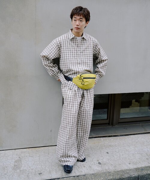 WHIMSIC(ウィムジック)の「【WHIMSIC/SETUP対応】スリーピングシャツ(シャツ/ブラウス・メンズ・ブルー/ベージュ系その他/ベージュ・FREE)」の15枚目の写真