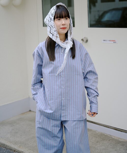 WHIMSIC(ウィムジック)の「【WHIMSIC/SETUP対応】スリーピングシャツ(シャツ/ブラウス・メンズ・ブルー/ベージュ系その他/ベージュ・FREE)」の22枚目の写真